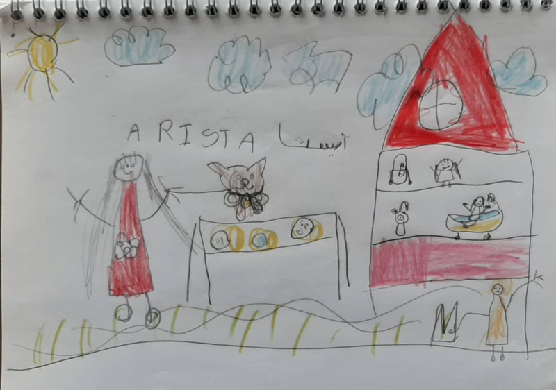 خانه جای بازیست - نقاشی آریستا عباسی -  Arista Abbasi- Painting- نقاشی کودک
